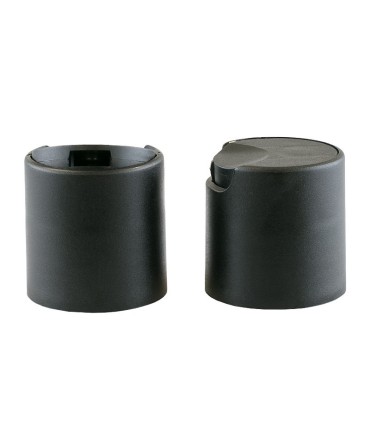 Disc-top cap black 24/410