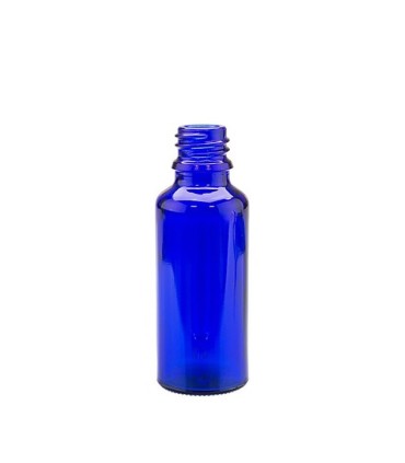 Royalblue glass bottle DIN18, 30 ml