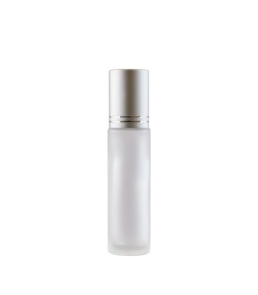 Silver matt Cap for mini Roll-on glasses of 10 ml