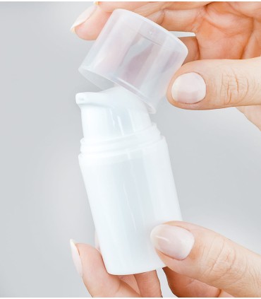 Pump and cap for Airless Lyra White bottles