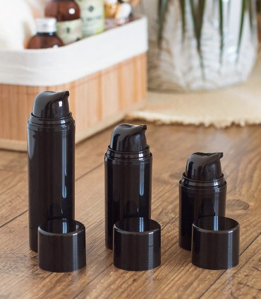 Pump and cap for Airless Lyra Black bottles