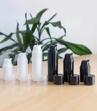 Pump and cap for Airless Lyra White bottles