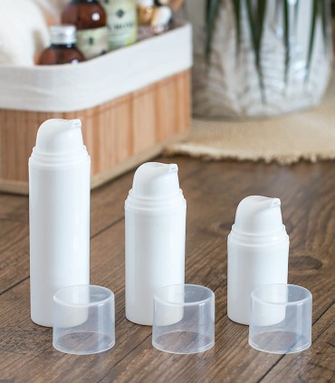 Pump and cap for Airless Lyra White bottles