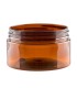 PET jar Brown with black lid, 100 ml